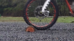 Front tire over log 7psi