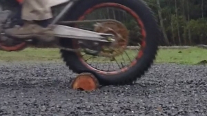Rear tire over log 6psi
